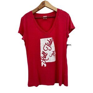 ProEdge By Knights Apparel Alabama Roll Tide Ladies Red T-Shirt Short Sleeve L